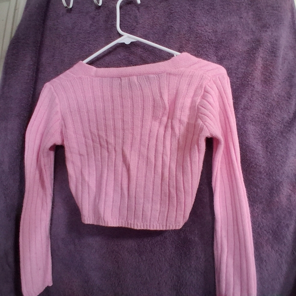 Forever 21 Light Pink Ribbed Cardigan - Picture 2 of 2